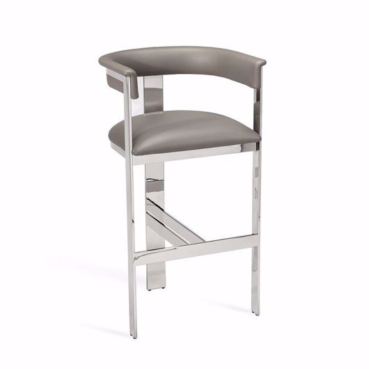 Picture of DARCY BAR STOOL - GREY/ NICKEL