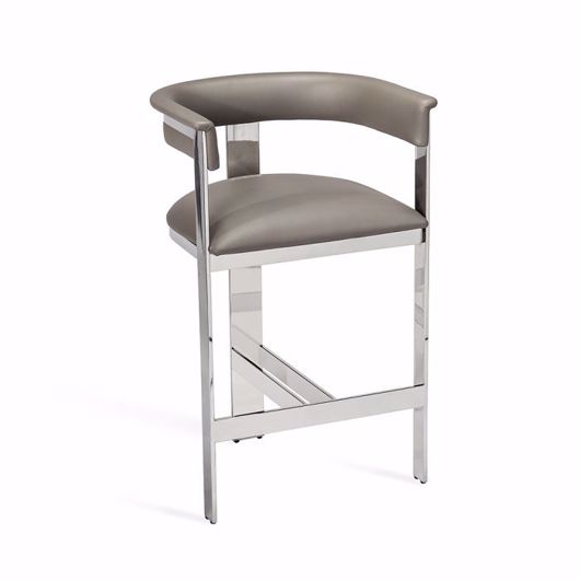 Picture of DARCY COUNTER STOOL - GREY/ NICKEL