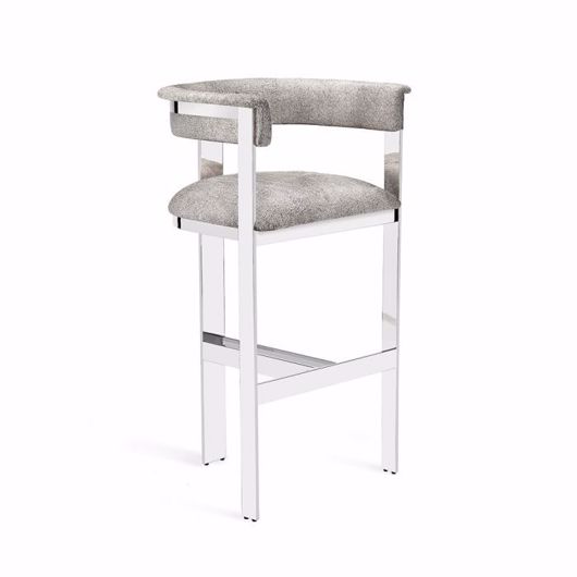 Picture of DARCY HIDE BAR STOOL - NICKEL