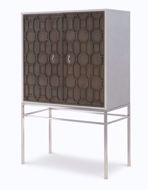 Picture of BAR CABINET WITH MIRRORED BACK PANEL