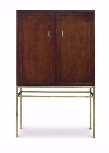 Picture of BAR CABINET WITH WOOD BACK PANEL