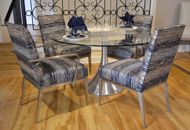 Picture of BARNWELL ANTIQUE SILVER ARM CHAIR