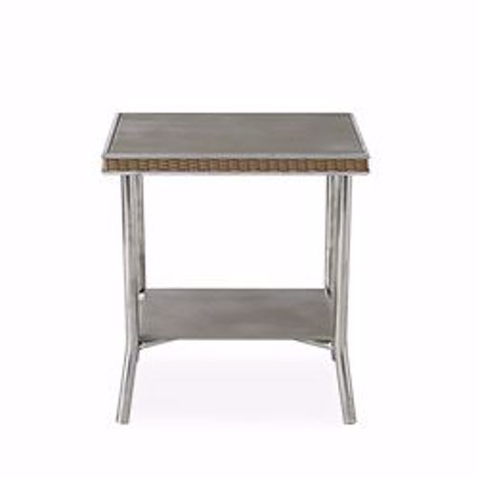 Picture of VISIONS 20" SQUARE END TABLE WITH TAUPE GLASS