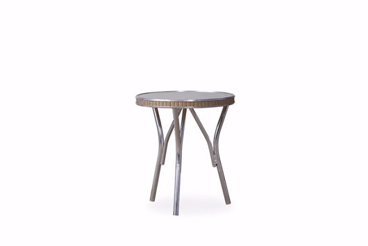 Picture of ALL SEASONS 19" ROUND END TABLE WITH TAUPE GLASS