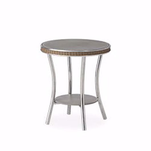 Picture of ESSENCE 20" ROUND END TABLE WITH TAUPE GLASS