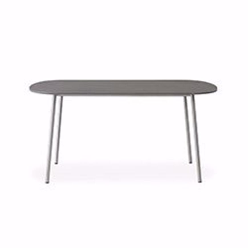 Picture of ELEVATION 42" OVAL COCKTAIL TABLE WITH LIGHT GRAY CORIAN TOP