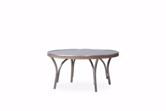 Picture of ALL SEASONS 33" ROUND COCKTAIL TABLE WITH TAUPE GLASS