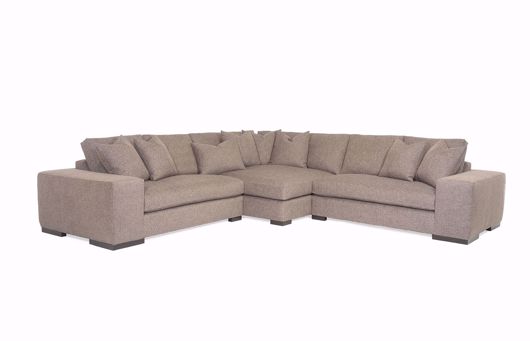 Picture of CARBON (WOOD LEG) 3PC CORNER CHAISE SECTIONAL