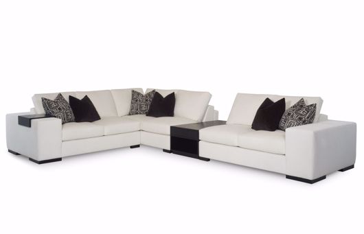 Picture of CARBON (WOOD LEG) 3PC SECTIONAL (WITH CUBA TABLE & OPTIONAL ARM TRAY)