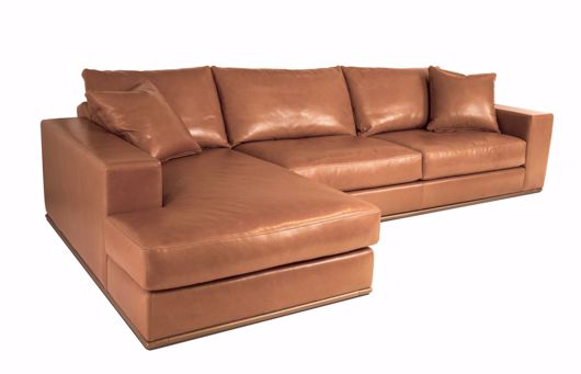 Picture of ARCHER (METAL BASE) 2PC SECTIONAL (LEATHER)
