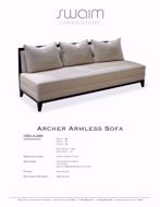 Picture of F853 ALS88 ARCHER ARMLESS SOFA