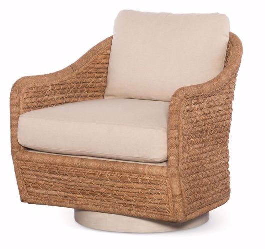 Picture of POMPANO SWIVEL LOUNGE CHAIR  -  NATURAL/FLAX