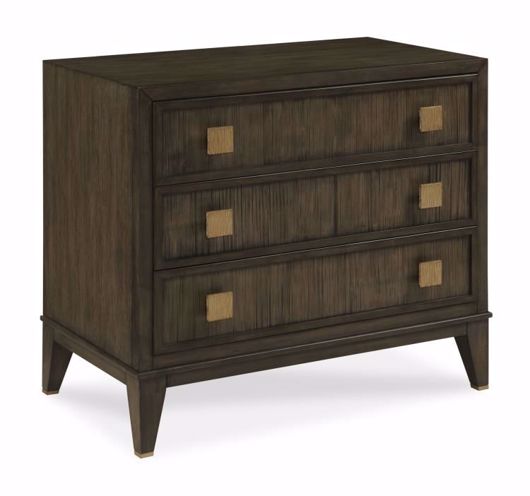 Picture of CARLYLE 3 DRAWER NIGHTSTAND - MINK GREY