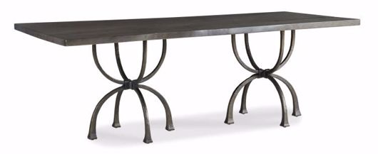 Picture of 130" GUAN.SLAB DINING TABLE - MODELED BRONZE