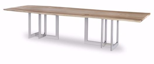 Picture of 130" GUAN.SLAB DINING TABLE - POLISHED  NICKEL BASE