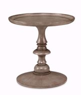 Picture of CASA BELLA TURNED PEDESTAL TABLE  -  TIMBER GREY FINISH