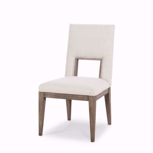 Picture of CASA BELLA UPHOLSTERED DINING SIDE CHAIR  -  TIMBER GREY FINISH