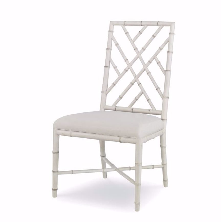 Picture of BRIGHTON SIDE CHAIR - ANTIQUE WHITE/FLAX