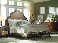Picture of CASA BELLA CARVED BED  -  KING SIZE 6/6  -  TIMBER GREY FINISH