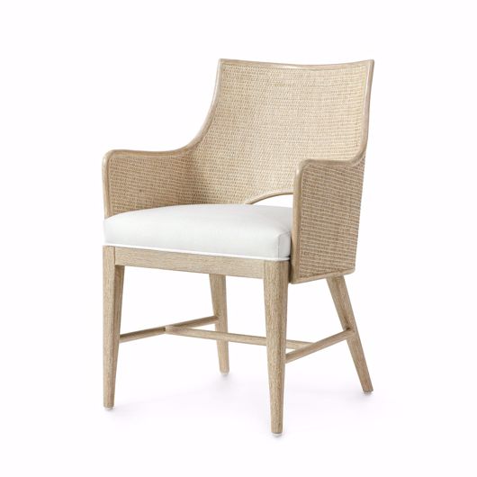 Picture of AVALON ARM CHAIR, CERUSED WHITE