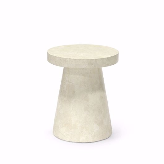 Picture of FOLEY STONE OUTDOOR SIDE TABLE SHORT WHITE