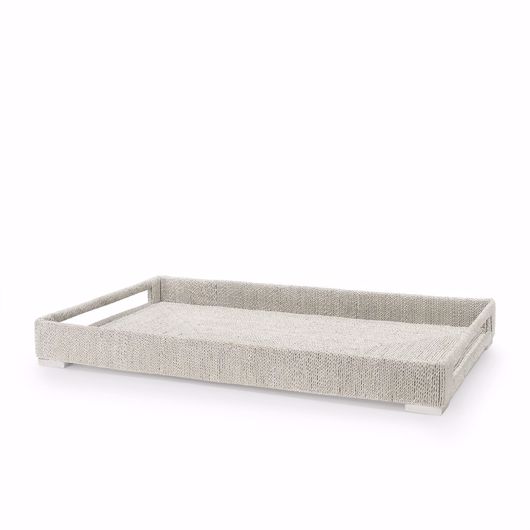 Picture of WOODSIDE RECTANGULAR TRAY LARGE, WHITE SAND