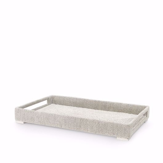 Picture of WOODSIDE RECTANGULAR TRAY SMALL, WHITE SAND