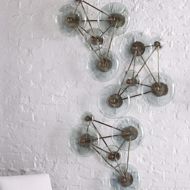 Picture of CALYPSO GLASS WALL DECOR GOLD
