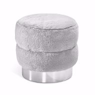 Picture of CHARLIZE STOOL - NICKEL/ SHADOW GREY