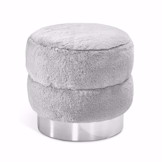 Picture of CHARLIZE STOOL - NICKEL/ SHADOW GREY