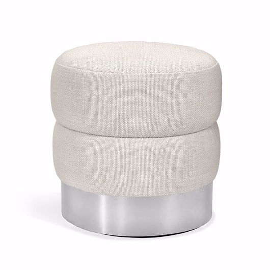 Picture of CHARLIZE STOOL - NICKEL/ OYSTER