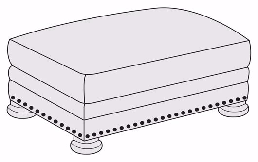 Picture of FOSTER FABRIC OTTOMAN