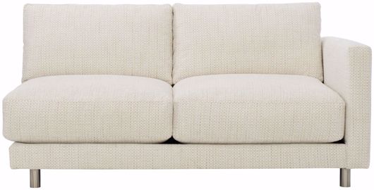 Picture of DAKOTA LEATHER-FABRIC RIGHT ARM LOVESEAT WITHOUT PILLOWS