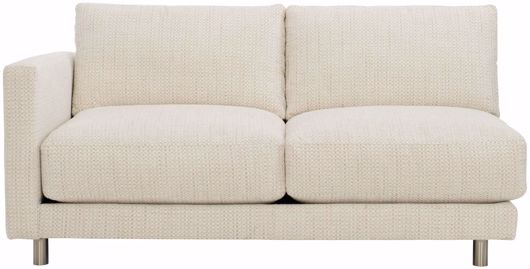 Picture of DAKOTA LEATHER-FABRIC LEFT ARM LOVESEAT WITHOUT PILLOWS