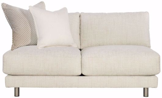Picture of DAKOTA LEATHER-FABRIC ARMLESS LOVESEAT WITHOUT PILLOWS