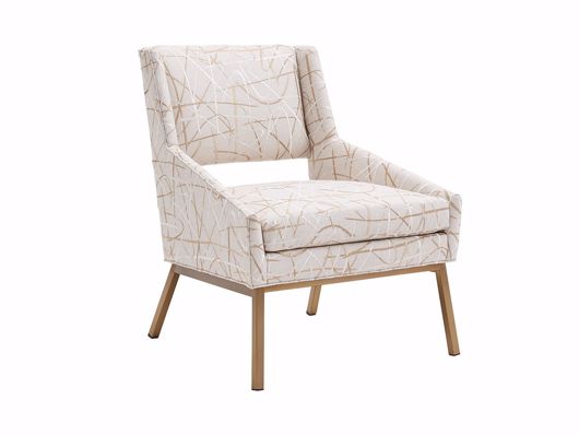 Picture of AMANI CHAIR WITH BRIGHT BRASS BASE