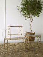 Picture of ACACIA BRASS THREE-TIER SIDE TABLE