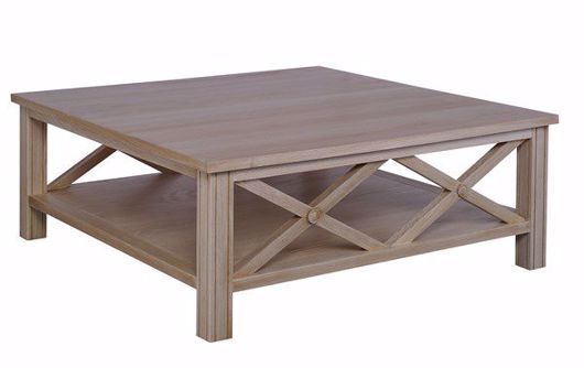 Picture of BOXWOOD SQUARE WOOD TOP COCKTAIL TABLE